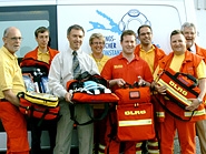 Übergabe von Erste-Hilfe-Material an sechs Ortsgruppen der DLRG Konstanz (Bodensee).